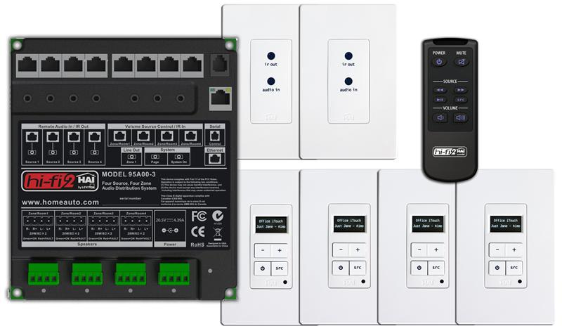 HAI 4x4 Multy Room Audio, Многозонална аудио система позволяваща озвучаване на 4 отделни помещения