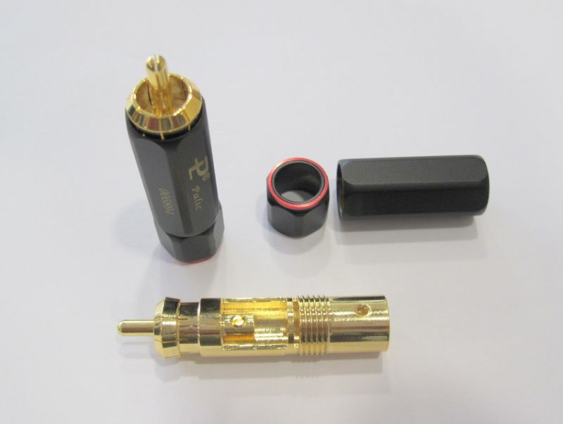 RCA Plugs Pafic 0068 Gold Mat 2pcs