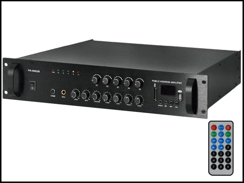 Усилвател с вградени:USB, Bluetooth, SD,MP3 плеър,FM радио